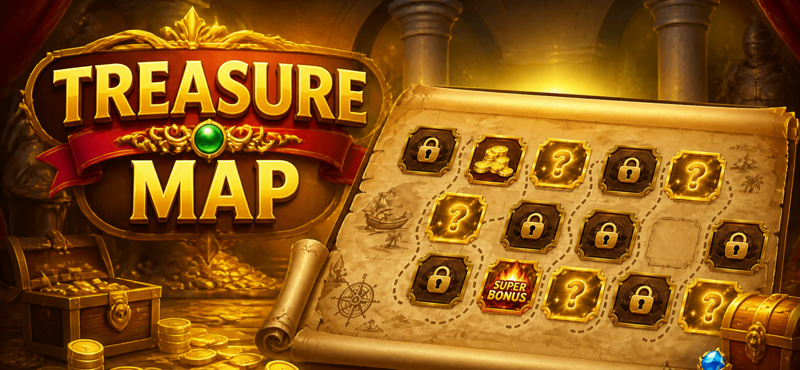 Treasure map progression